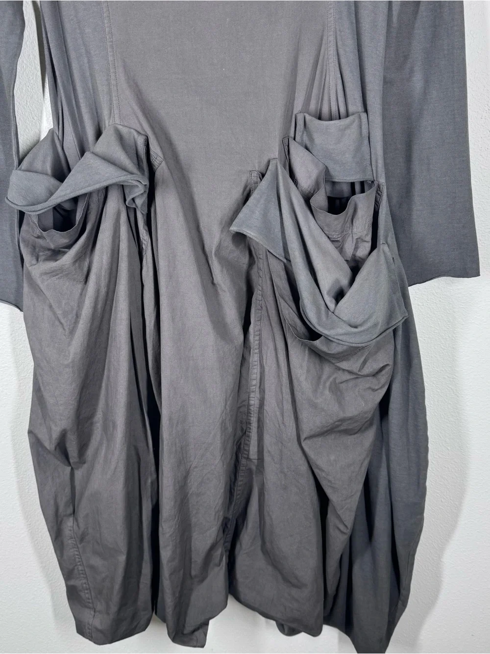 Rundholz Black Label Lagenlook Layered Dress Green Balloon Hem Small - Picture 8 of 11
